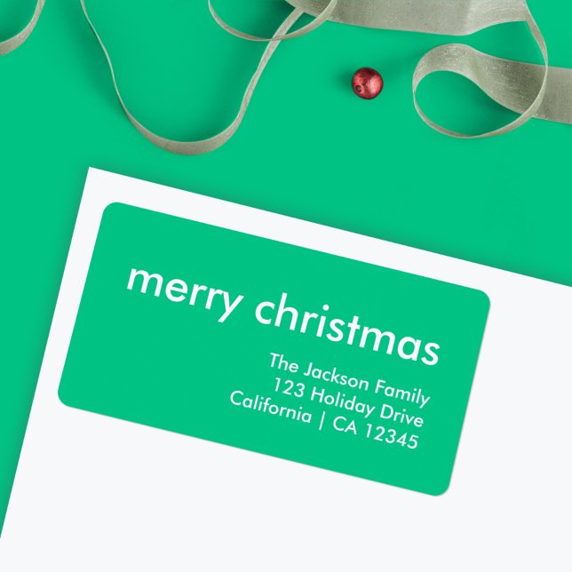 Etiqueta Navidades de Jade Green | Dirección mínima vibrant (Subido por el creador)