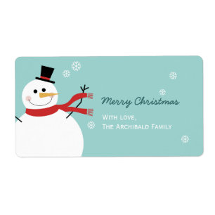 Etiqueta Navidades de Jolly Snowman