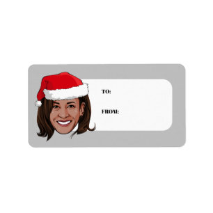 Etiqueta Navidades de Kamala Harris