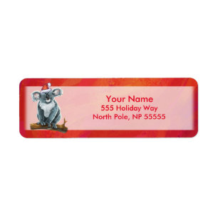 Etiqueta Navidades de Koala Bear