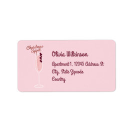 Etiqueta Navidades de la espuma rosa