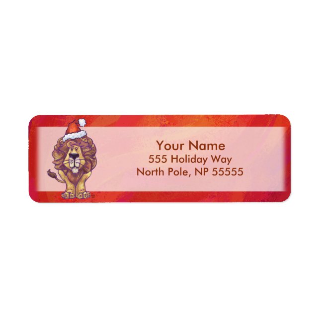 Etiqueta Navidades De León En Rojo (Frente)