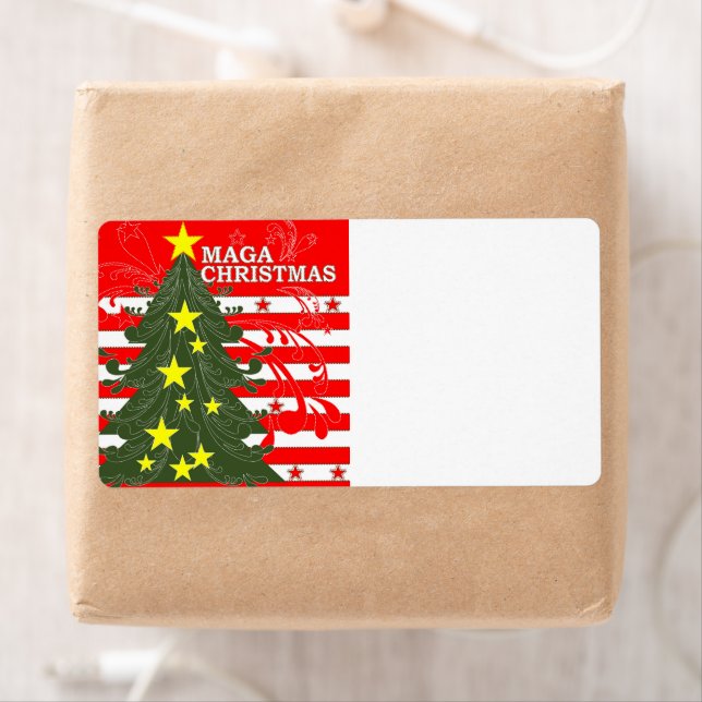 Etiqueta NAVIDADES de MAGA Patriótico (In situ)