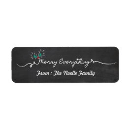 Etiqueta Navidades de Merry Everything Chalkboard Mistletoe