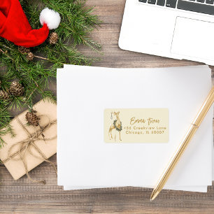 Etiqueta Navidades de moda y elegantes renos