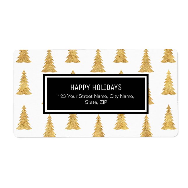 Etiqueta Navidades de oro (Frente)