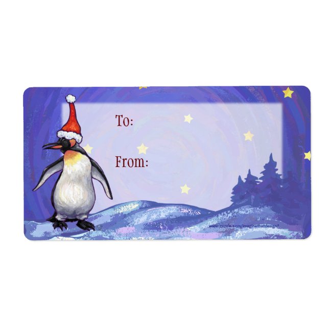 Etiqueta Navidades de Penguin (Frente)