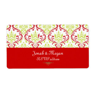 Etiqueta Navidades de PixDezines Rossi Damask DIY bckgrad
