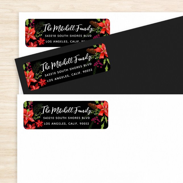 Etiqueta Navidades de Poinsettia (Subido por el creador)