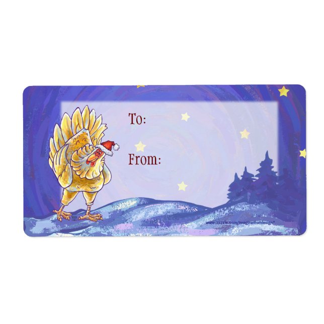 Etiqueta Navidades de pollo (Frente)