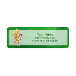 Etiqueta Navidades De Pollo En Verde