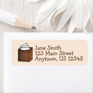 Etiqueta Navidades de rebanada de pan de jengibre