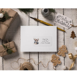 Etiqueta Navidades de renos rusos, personalizado