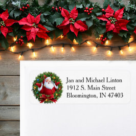 Etiqueta Navidades de Santa Claus Personaliza la Dirección