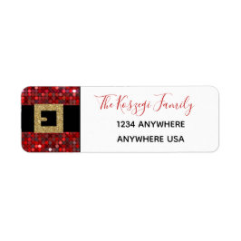 Etiqueta Navidades de Santa Claus que se dirigen a las etiq