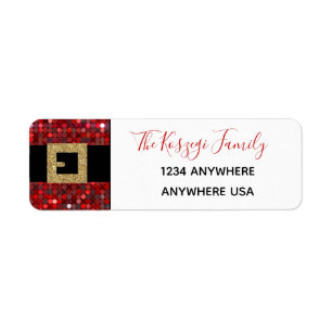 Etiqueta Navidades de Santa Claus que se dirigen a las etiq