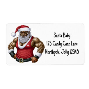 Etiqueta Navidades de Santa Melanin Hombres Mujeres Niños N