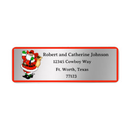 Etiqueta Navidades de Santa Trailer de Camión Rodeo Occiden