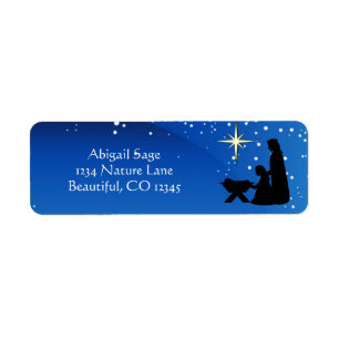 Etiqueta Navidades de Silhouette Nativity Scene