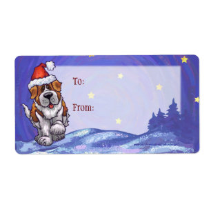 Etiqueta Navidades de St. Bernard