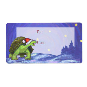 Etiqueta Navidades de Starry Night Tortoise