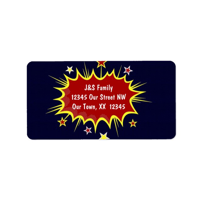 Etiqueta Navidades de Super Hero (Frente)