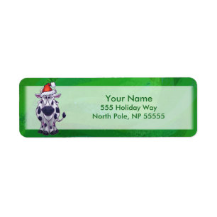 Etiqueta Navidades De Vacas En Verde