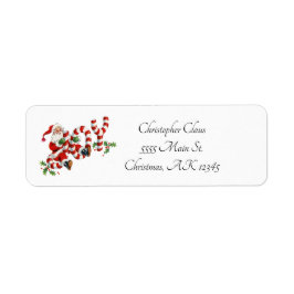 Etiqueta Navidades de Vintage Joy Santa Pre-Addressed