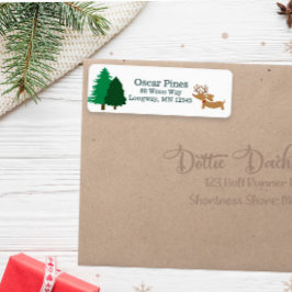 Etiqueta Navidades de Weendeer Dachshund se ocupan de las e