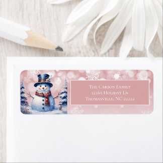 Etiqueta Navidades de Winter Forest Snowman | Dirección ros