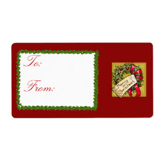 Etiqueta Navidades de Wreath Gift