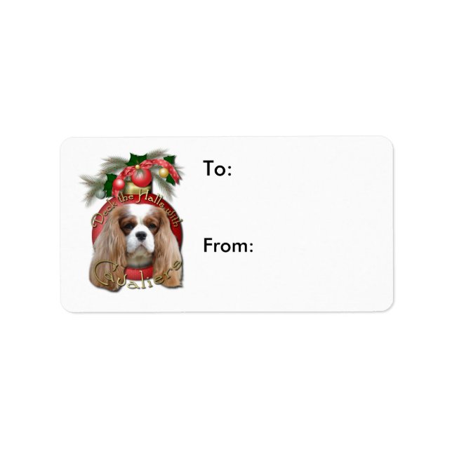 Etiqueta Navidades - Deck the Halls - Cavaliers - Blenheim (Frente)