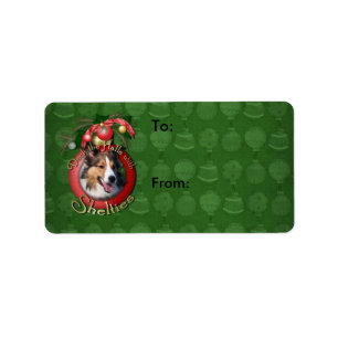 Etiqueta Navidades - Deck the Halls - Shelties