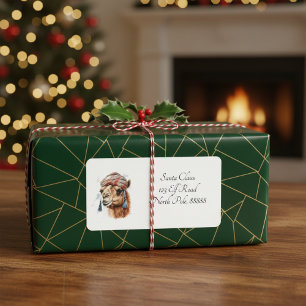 Etiqueta Navidades del desierto: Alegría, personalizado