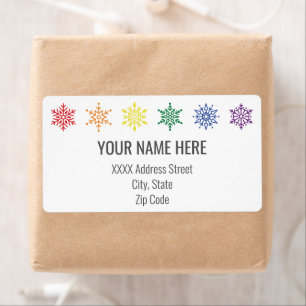 Etiqueta Navidades del Orgullo Arcoiris