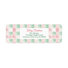 Etiqueta Navidades del patrón retro verde rosa