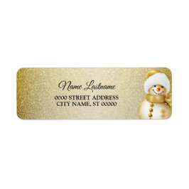 Etiqueta Navidades devuelven dirección Snowman Snowflakes