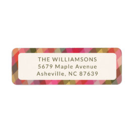 Etiqueta Navidades diagonales retro Dirección de devolución