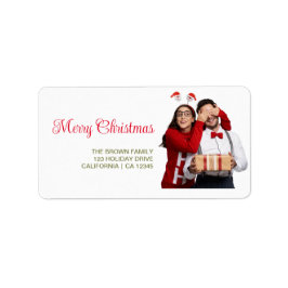 Etiqueta Navidades divertidos Foto Dirección Mínima Moderna