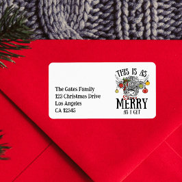 Etiqueta Navidades divertidos Highland Cow