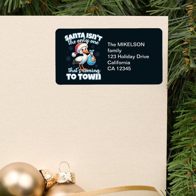 Etiqueta Navidades divertidos Invitación de embarazo infant (Subido por el creador)