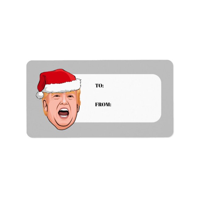 Etiqueta Navidades DONALD TRUMP (Frente)