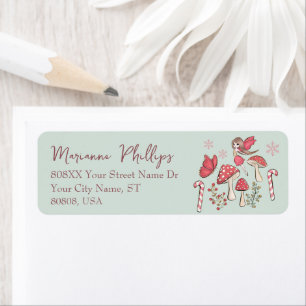 Etiqueta Navidades dulces, productos lácteos y hongos