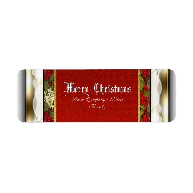 Etiqueta Navidades elegantes nieve tradicional (Frente)