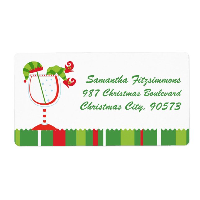 Etiqueta Navidades Elf Cocktail (Frente)