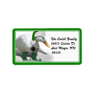 Etiqueta Navidades Elf Duck - Auxiliar de Santa