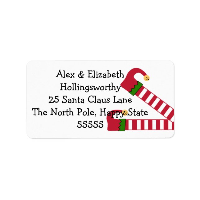 Etiqueta Navidades Elf Legs (Frente)