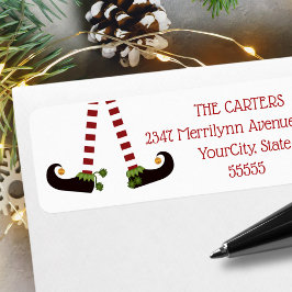 Etiqueta Navidades Elf Legs