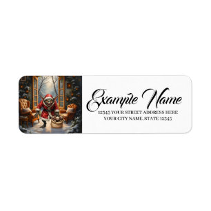 Etiqueta Navidades espeluznantes Goblin - Santa Mal de la F