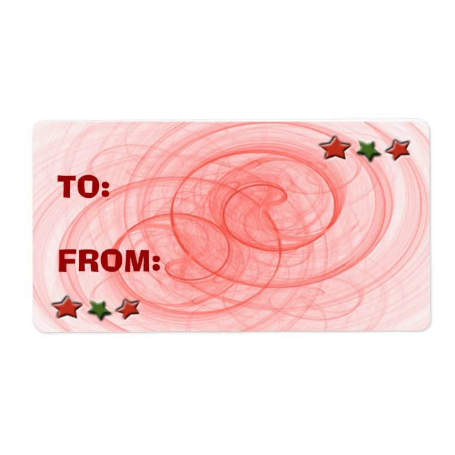 Etiqueta Navidades Espirales y Estrellas (Frente)